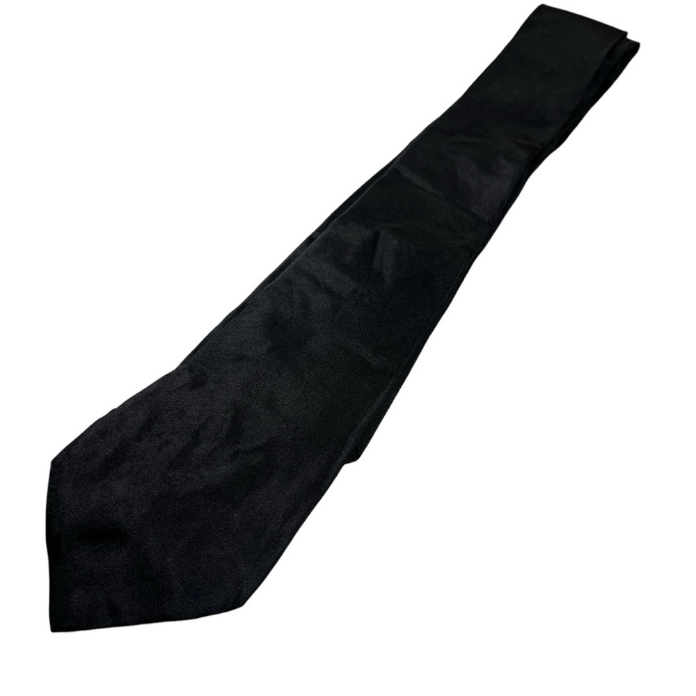 Vintage Ralph Lauren Dark Grey Black Label Tie Hand-Sewn In Italy 100% Silk